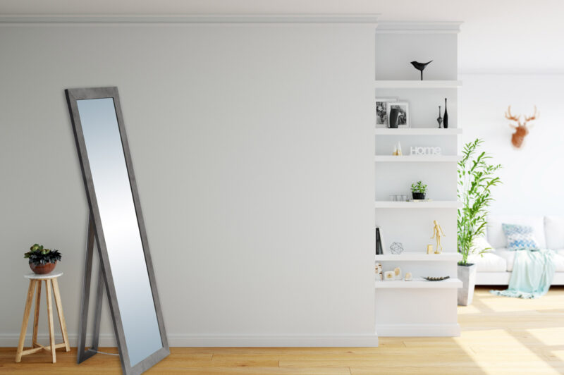 Lustro stojące w ramie - Loft/Beton