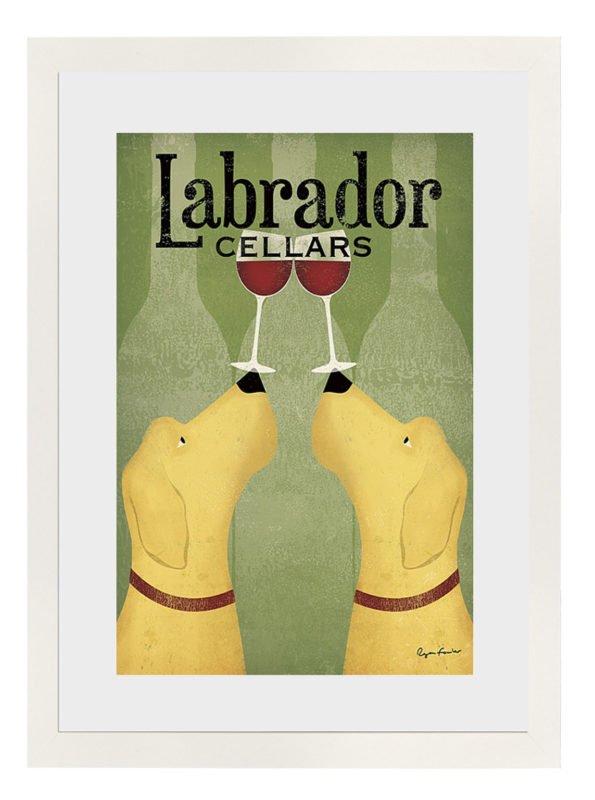 Plakat Two labrador wine dogs