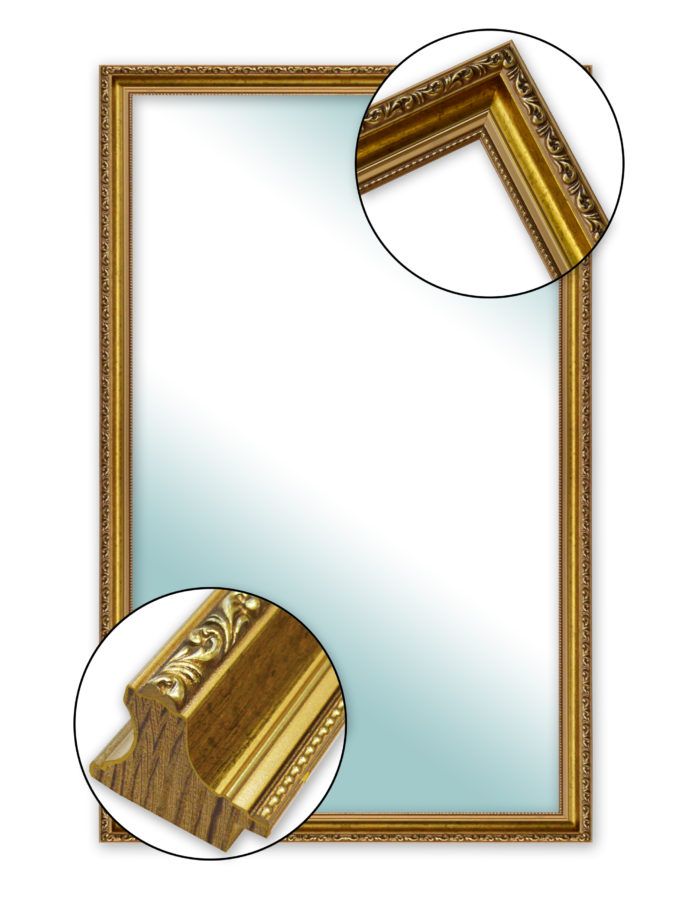 Lustro w ramie złotej