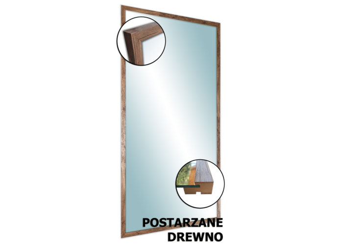 Lustro Eliza - postarzane drewno