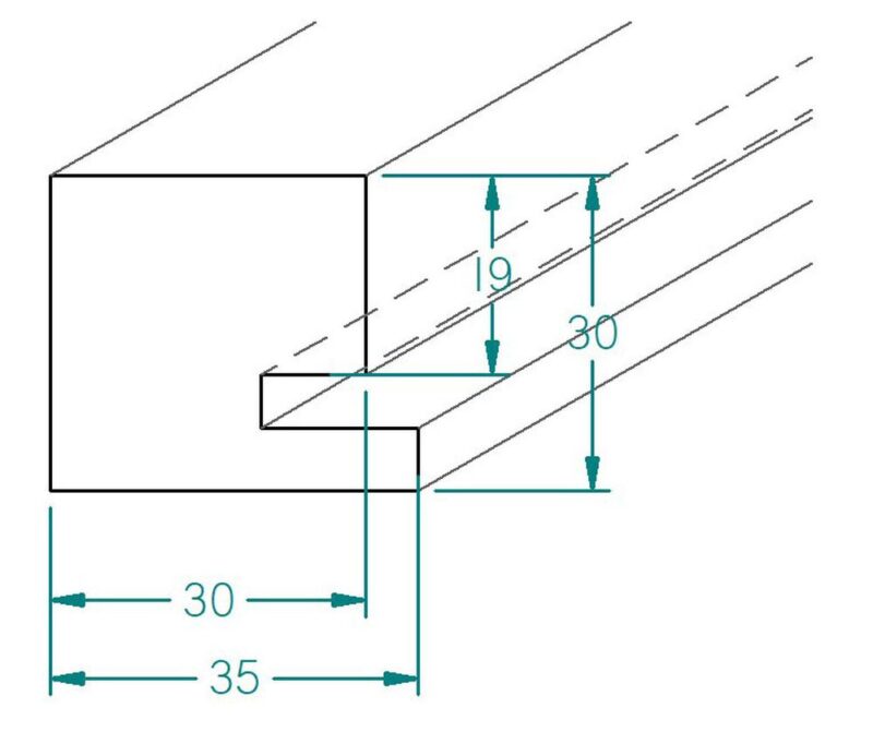 Lustro 3D Kuba - Beżowe - obrazek 3
