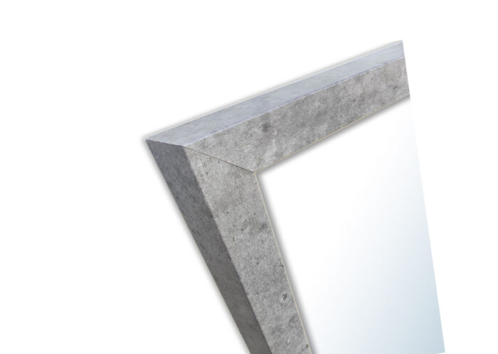 lustro w ramie wąskiej beton szara rama loft
