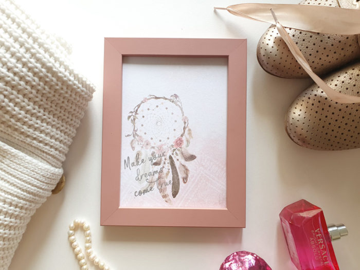 ramka fotoramka różowa róż pudrowy