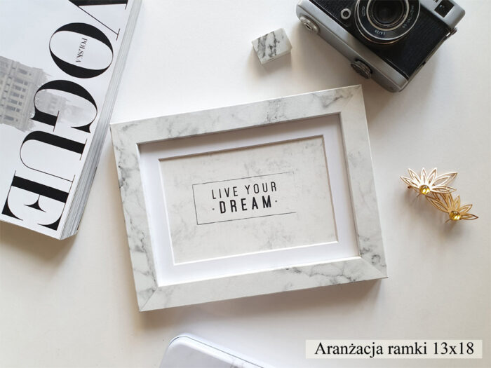 aranżacja real foto marmur z passe partout