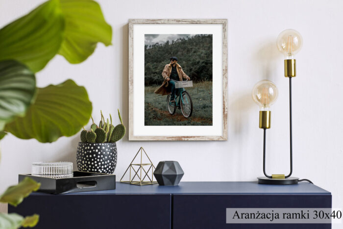 aranżacja ramki sosna antyk vintage przecierana