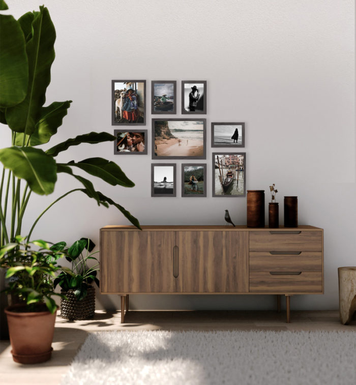 aranżacja ramka multirama Barcelona czekolada