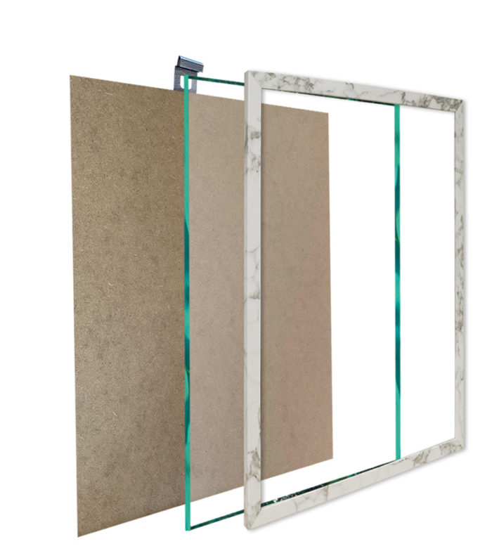 elementy ramki szkło plecy zawieszka