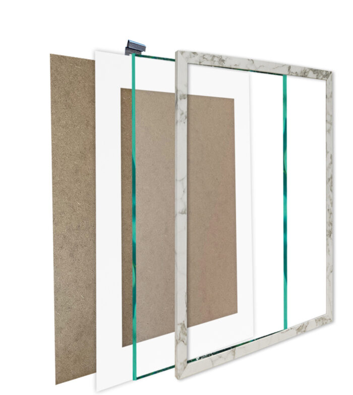 ramka fotoramka na zdjęcie szkło szyba szybka marmur passe partout zawieszka plecki stopka