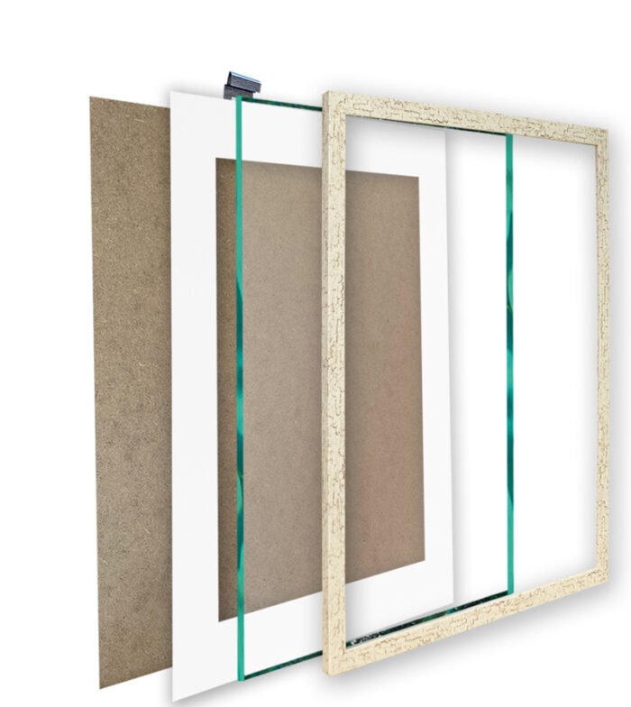 fotoramka ramka na zdjęcie sosna spękana ze szkłem passe partout