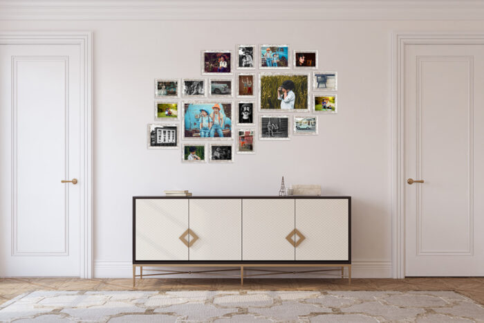 duży zestaw ramek multirama Lizbona sosna antyk vintage