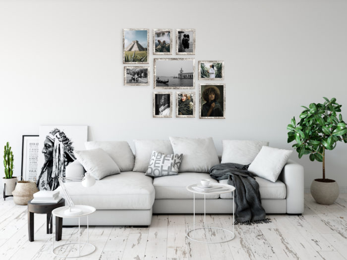 zestaw ram ramki fotoramki Barcelona zestaw układ na ścianę