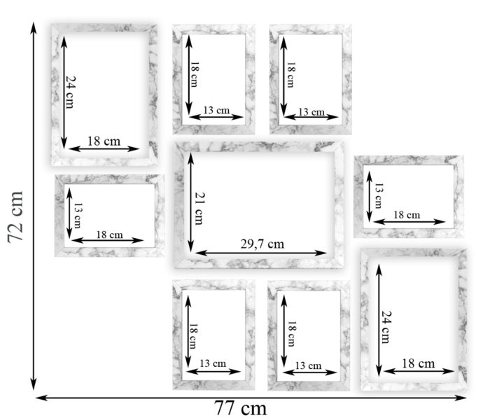 wymiary układ szablon