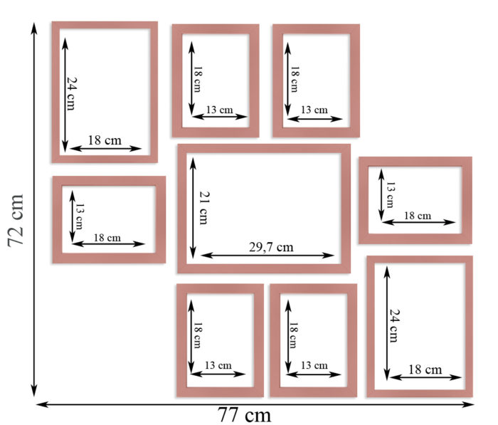 formaty ramek wymiary galerii ściennej