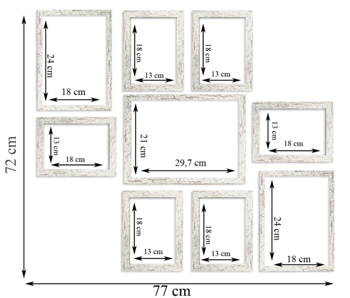 wymiary układ ramek multirama