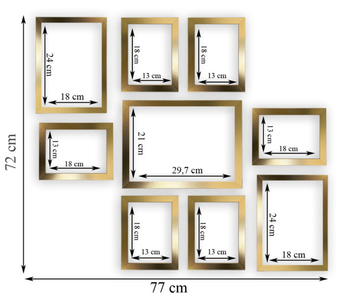 galeria ścienna wymiary formaty