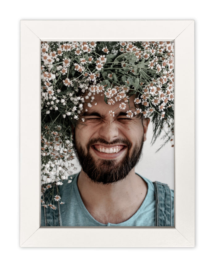 biała ramka fotoramka na zdjęcie