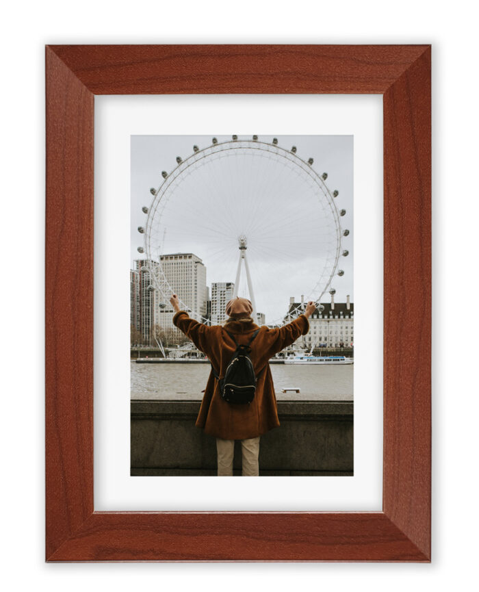 ramka na zdjęcie brązowa brąz z passe partout