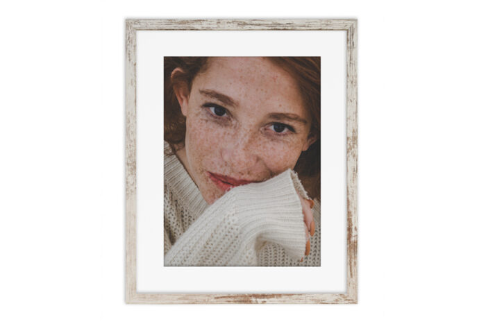 ramka kwadratowa sosna antyk z passe partout