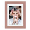 ramka fotoramka na zdjęcie róż różowa szkło passe partout