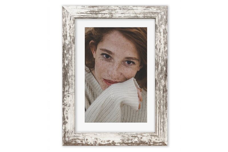 ramka kwadratowa sosna antyk z passe partout