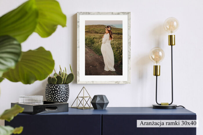 aranżacja real foto marmur z passe partout