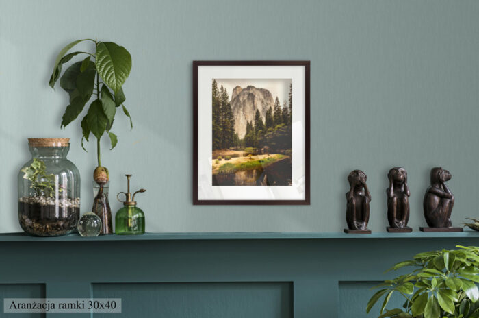 ramka na zdjęcie fotoramka venge ciemny brąz z passe partout i szkłem szkło