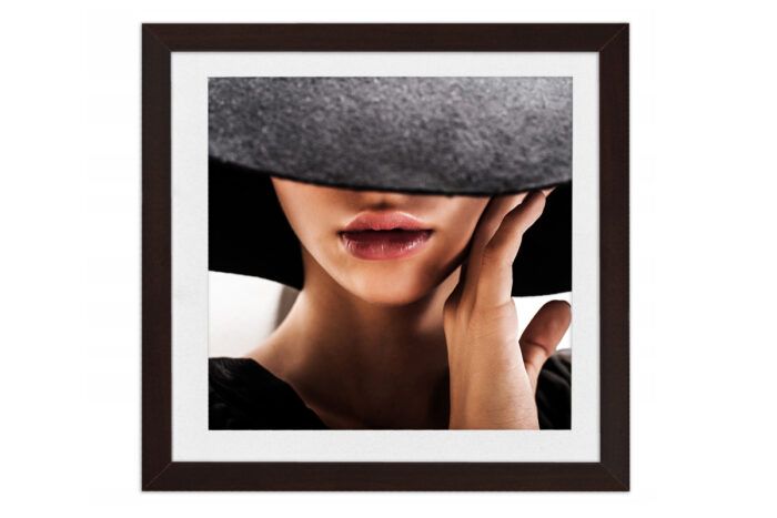 ramka kwadrat kwadratowa venge wenge ciemny brąz z passe partout