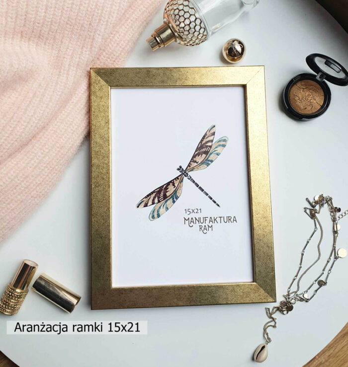 ramka na zdjęcie złota fotoramka ze szkłem