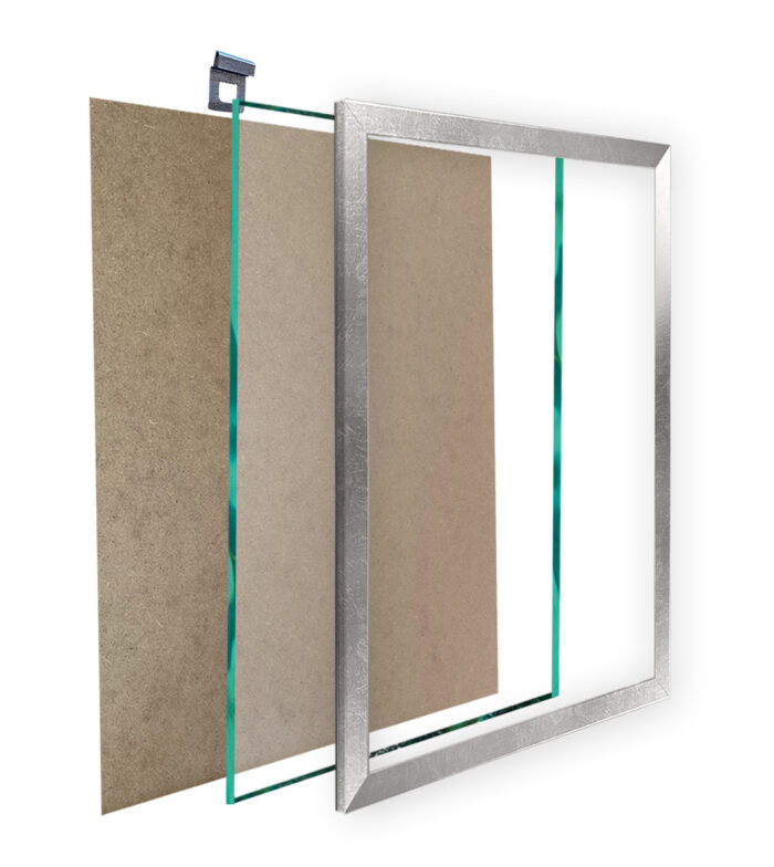 ramka na zdjęcie ze szkłem srebrna srebro fotoramka