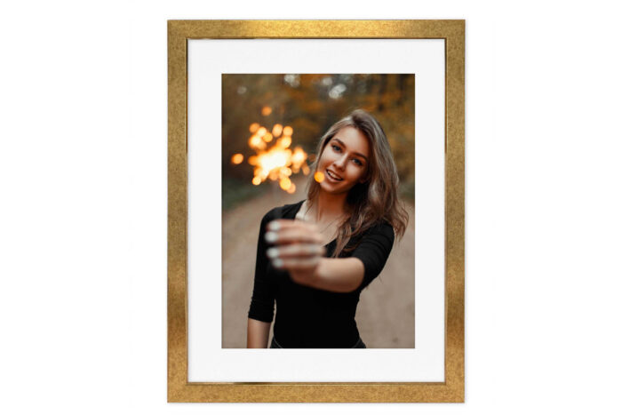 ramka fotoramka rama złota z passe-partout