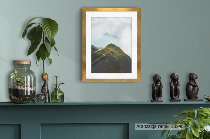 ramka fotoramka rama złota z passe-partout