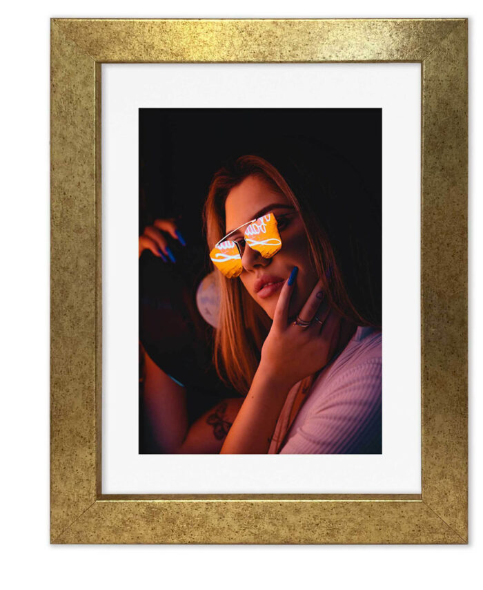 ramka fotoramka rama złota z passe-partout