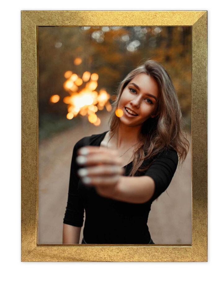 ramka fotoramka złota ze szkłem