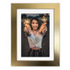 Ramka Italia złota blyszcząca sze szkłem i passe partout