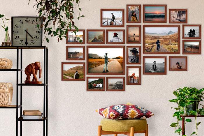 multirama lizbona brąz zestaw duży układ ramek