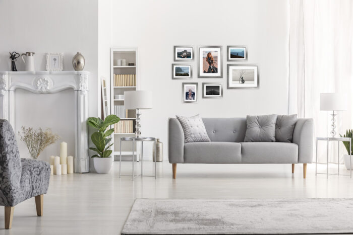 Multiramy w kolorze srebrnym