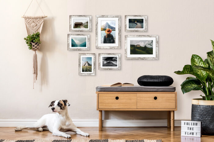 Kolaże ramek w kolorze Sosna antyk