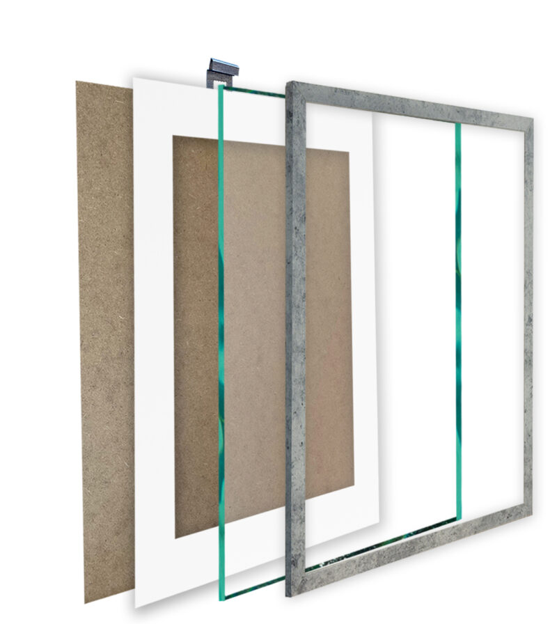 Zestaw 5 ramek z passe-partout - Italia - Beton - obrazek 5