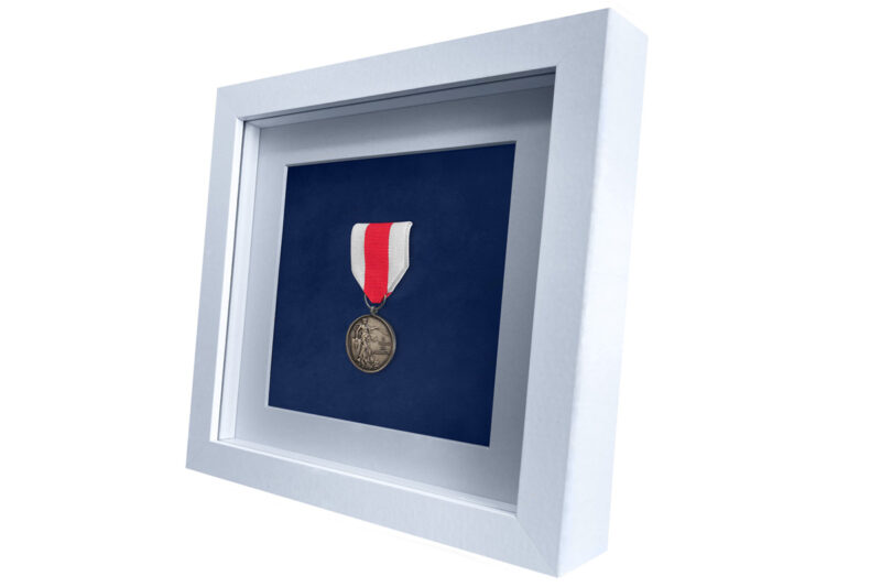 Ramka 3D na medal zdjęcie - Biała