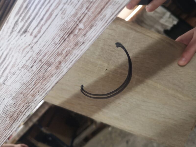 Lustro w szerokiej ramie sosna antyk 120x80 outlet
