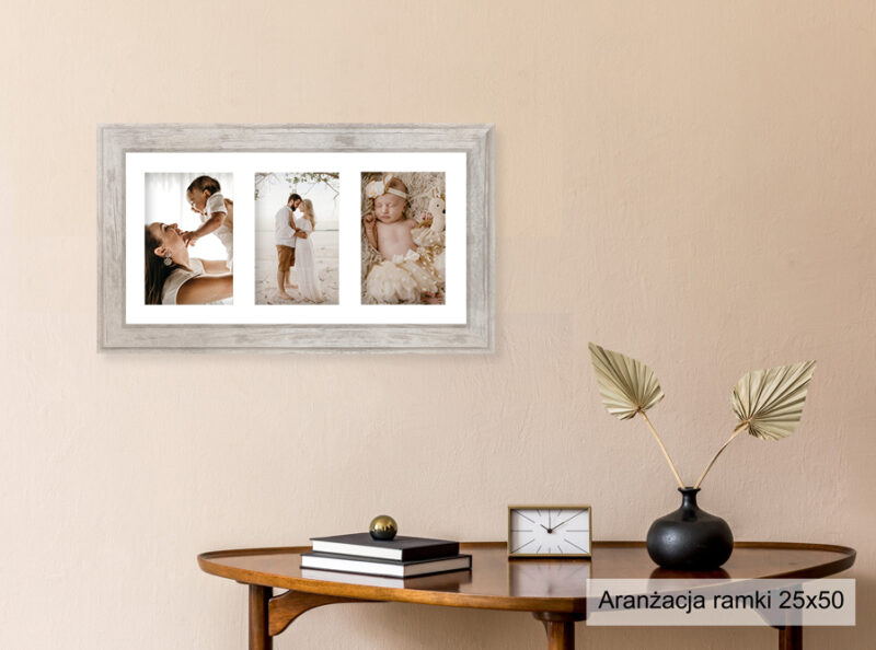 Ramka panoramiczna na 3 zdjęcia Paryż szary - obrazek 3