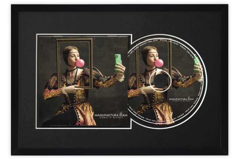 Ramka na płytę CD 21x30 z passe-partout Czarna