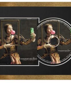 Ramka na płytę CD 21x30 z passe-partout Złota ze strukturą