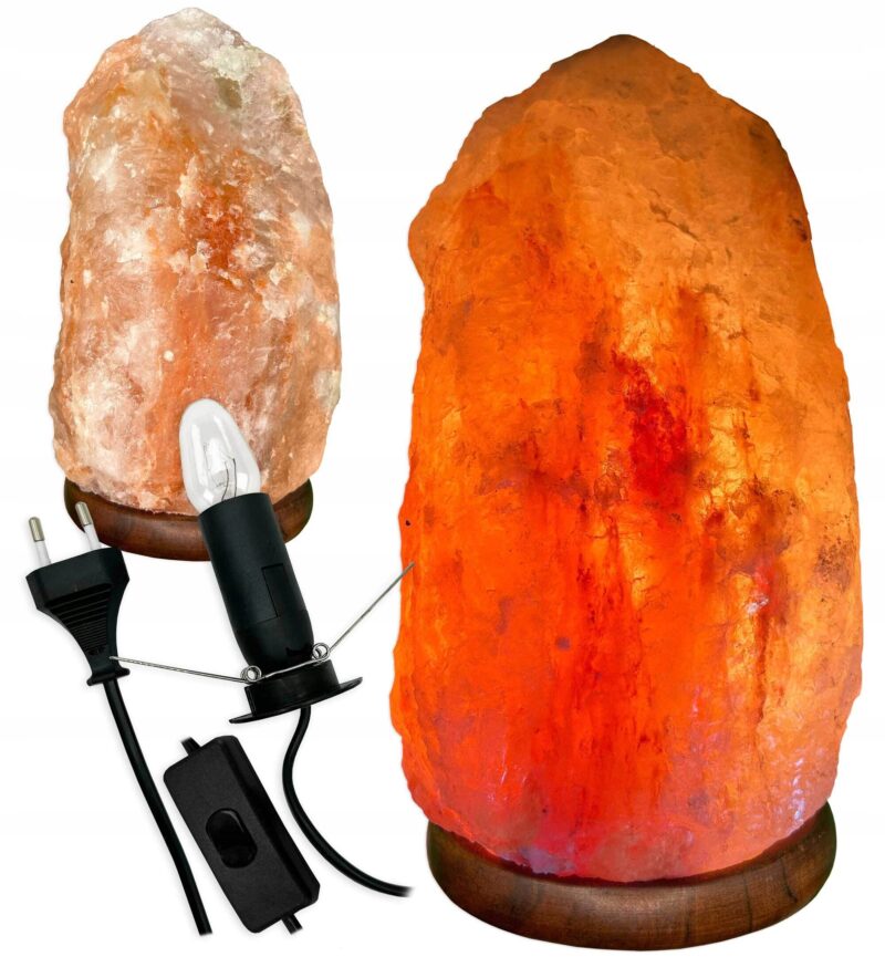 LAMPA SOLNA sól Himalajska 6-9 KG JONIZATOR Lampka Naturalna bryła z SOLI
