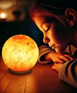 Lampa solna HIMALAJSKA 3-4 kg okrągła jonizator powietrza księżyc Luna