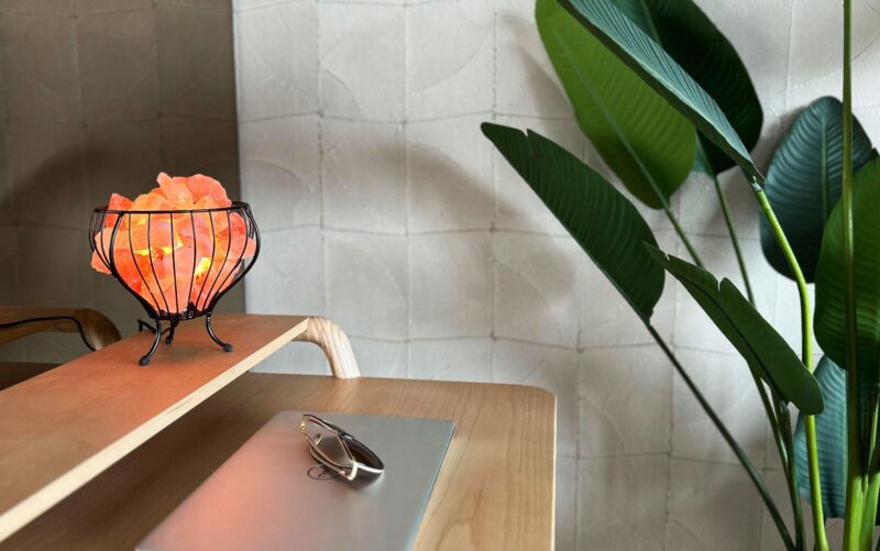 Lampa solna HIMALAJSKA metalowy kosz misa jonizator powietrza VULCAN - obrazek 14