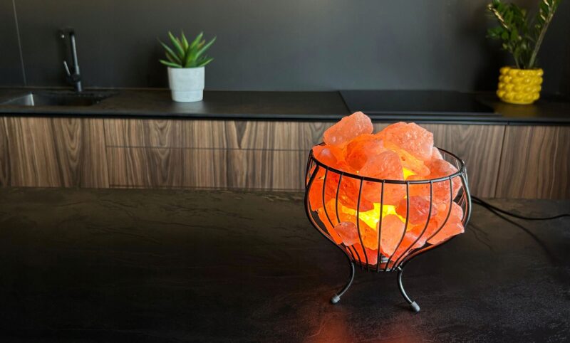 Lampa solna HIMALAJSKA metalowy kosz misa jonizator powietrza VULCAN - obrazek 13