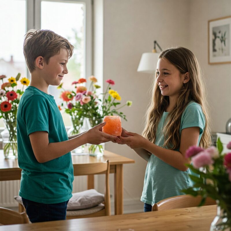 Świecznik solny naturalny sól HIMALAJSKA jonizator+ sojowa naturalna świeca - obrazek 9