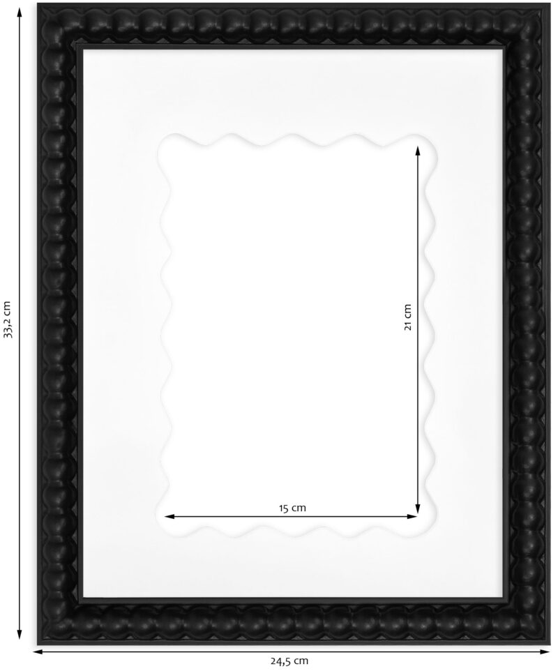 Ramka na zdjęcie z passe-partout Bobbin frame czarna - obrazek 2