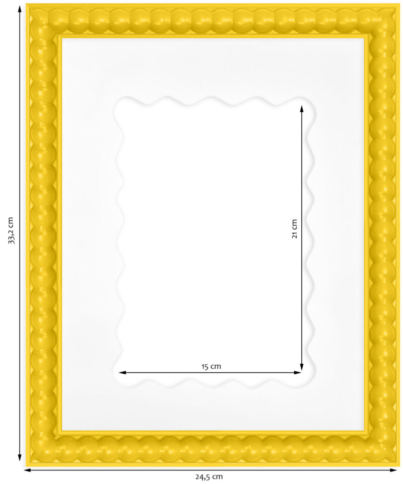 Ramka na zdjęcie z passe-partout Bobbin frame żółta - obrazek 8